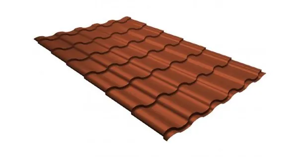 Металлочерепица кредо GL 0,5 GreenСoat Pural RR 750 кирпично-красный (RAL 8004 терракота) купить в Салавате