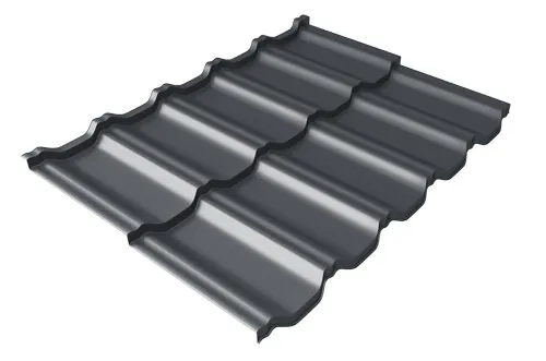 Металлочерепица модульная Квинта Uno Grand Line c 3D резом 0,5 Rooftop Matte RAL 7024 мокрый асфальт купить в Салавате