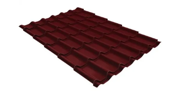 Металлочерепица классик 0,5 Satin RAL 3005 красное вино купить в Салавате