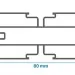 Лага алюминиевая KRONEX 80x40x3000 мм конструктивная купить в Салавате