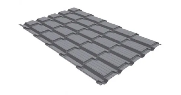 Металлочерепица GL квадро профи 0,5 Satin RAL 7004 сигнальный серый купить в Салавате