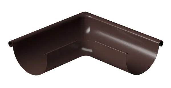 Угол внешний 90° D125 Döcke STAL PREMIUM Шоколад, (RAL 8019) купить в Салавате