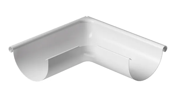 Угол внешний 90° D125 Döcke STAL PREMIUM Пломбир, (RAL 9010) купить в Салавате