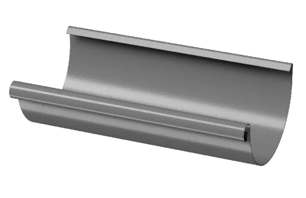 Желоб полукруглый D125 3 м Döcke STAL PREMIUM Графит, (RAL 7024) купить в Салавате
