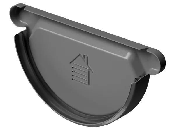 Заглушка желоба D125 Döcke STAL PREMIUM Графит, (RAL 7024) купить в Салавате