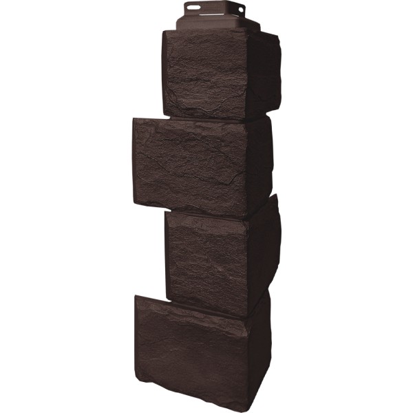 Цокольный сайдинг FineBer – Серия “Камень природный”, Угол наружный Коричневый купить в Салавате