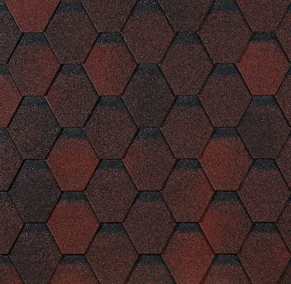 Гибкая черепица EURASIA Docke, Коллекция ШЕСТИГРАННИК Красный купить в Салавате