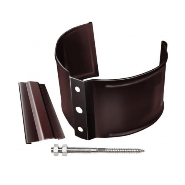 Водосток Grand Line 125x90 – Хомут трубы (на кирпич) RAL 8017 купить в Салавате