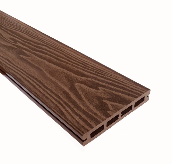 Террасная доска из ДПК Terrapol Смарт 3D Пустотелая с пазом Орех Милано купить в Салавате