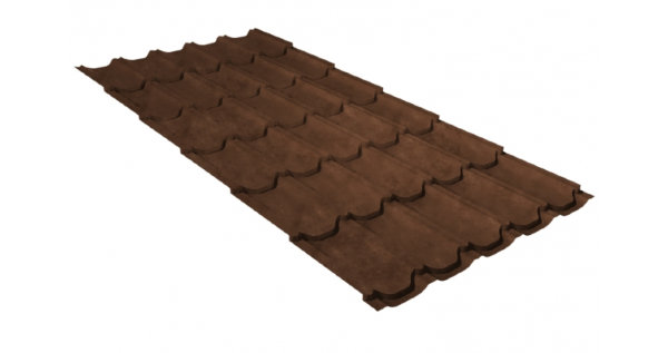 Металлочерепица квинта плюс GL 0,5 Safari Twincolor Brown купить в Салавате