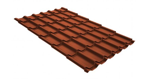Металлочерепица классик GL 0,5 GreenCoat Pural RR 750 кирпично-красный (RAL 8004 терракота) купить в Салавате