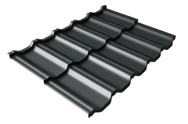 Металлочерепица модульная Квинта Uno Grand Line c 3D резом 0,5 Satin RAL 7016 антрацитово-серый купить в Салавате