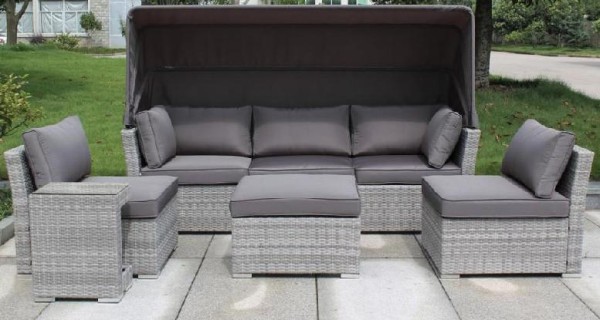Диван-Трансформер AFINA плетеный из иск. ротанга AFM-320G Grey купить в Салавате