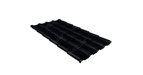Металлочерепица камея 0,45 Drap RAL 9005 черный купить в Салавате