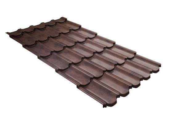 Металлочерепица квинта плюс с  3D резом 0,45 Safari Twincolor Brown купить в Салавате