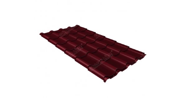 Металлочерепица камея 0,45 Drap RAL 3005 красное вино купить в Салавате