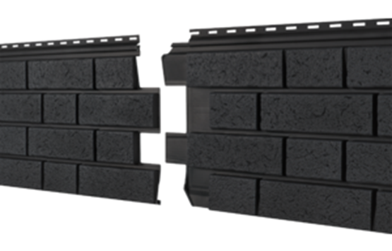 Фасадная панель Ю-пласт Стоун Хаус S-Lock Клинкер Нордик Графитовый купить в Салавате