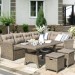 Комплект мебели AFINA плетеной из иск. ротанга AFM-307B Beige купить в Салавате