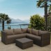 Комплект мебели AFINA плетеной из иск. ротанга YR825A Brown/Beige купить в Салавате