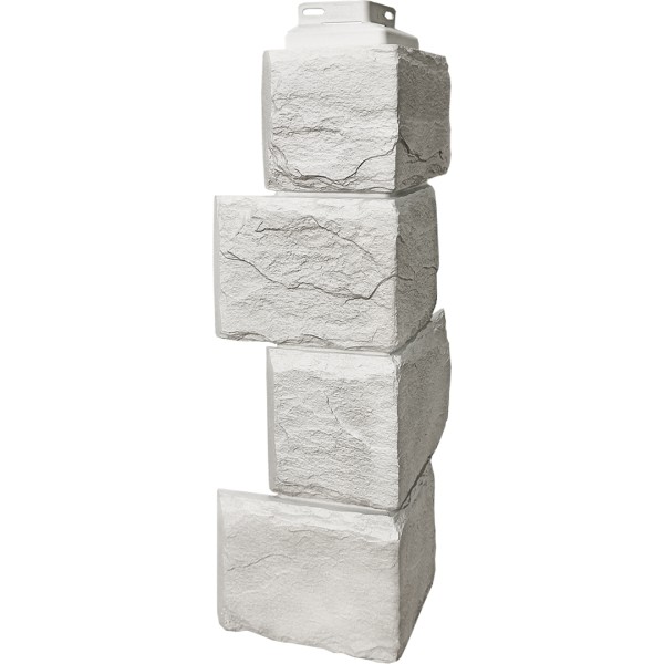 Цокольный сайдинг FineBer – Серия “Камень природный”, Угол наружный Жемчужный купить в Салавате