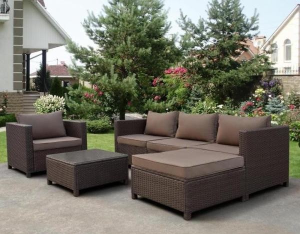 Комплект мебели AFINA плетеной из иск. ротанга YR821A Brown/Beige купить в Салавате