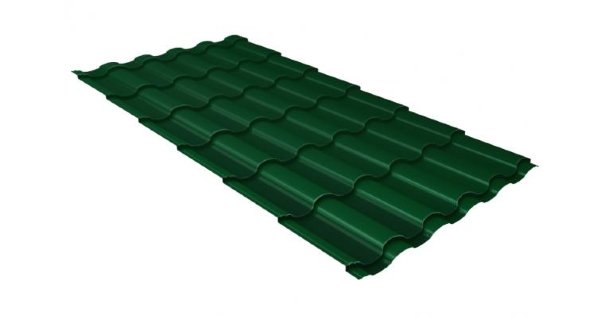 Металлочерепица кредо 0,5 Satin RAL 6005 зеленый мох купить в Салавате
