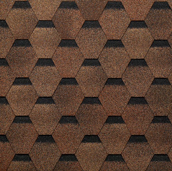 Гибкая черепица EURASIA Docke, Коллекция ШЕСТИГРАННИК Светло-коричневый купить в Салавате