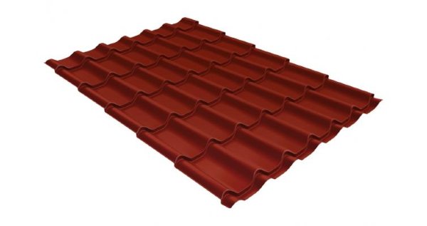 Металлочерепица классик 0,5 Satin RAL 3009 оксидно-красный купить в Салавате