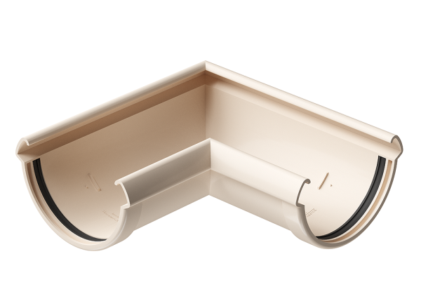 Угол желоба 90° Docke Lux ПВХ Латте купить в Салавате