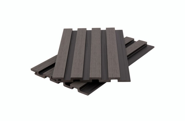 Стеновая панель брусковая двухцветная co-extrusion, grey dark купить в Салавате