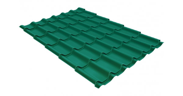 Металлочерепица классик 0,5 Satin RAL 5021 купить в Салавате