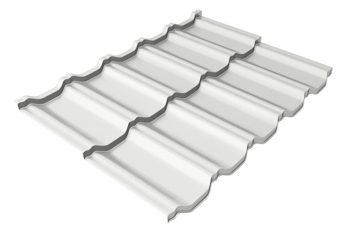 Металлочерепица модульная Квинта Uno Grand Line c 3D резом 0,5 Satin RAL 9003 сигнальный белый купить в Салавате