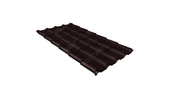 Металлочерепица камея GL 0,5 Quarzit RAL 8017 Metallic купить в Салавате