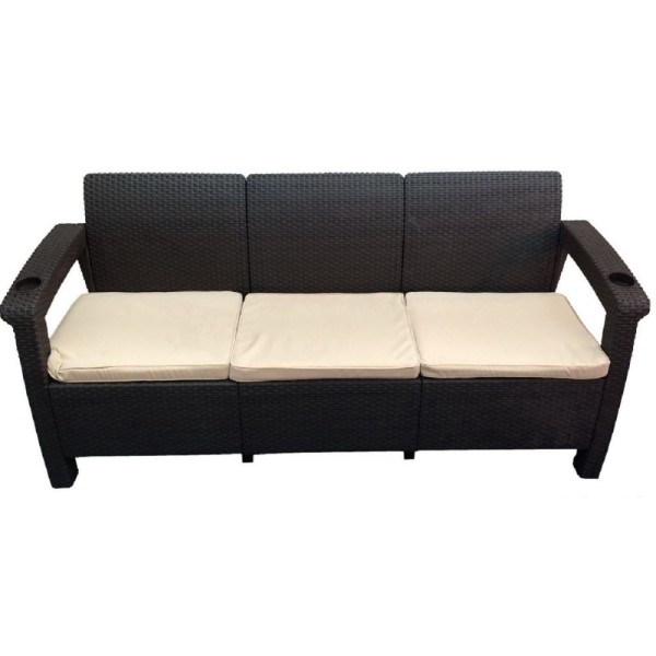 Трёхместный диван  Yalta Sofa 3 Seat венге купить в Салавате