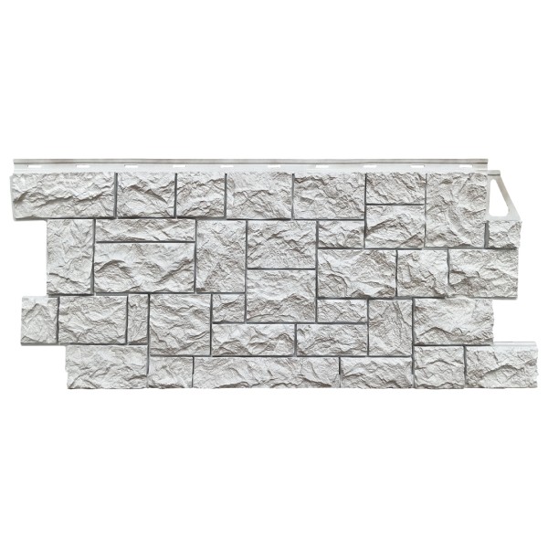 Фасадная панель FineBer, Камень Дикий, Мелованный белый купить в Салавате