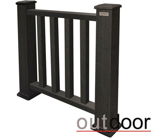 Ограждение из ДПК Outdoor Классик 3D STORM чёрный купить в Салавате