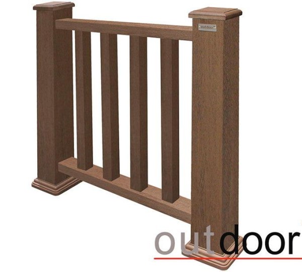 Ограждение из ДПК Outdoor Классик 3D STORM коричневый микс купить в Салавате