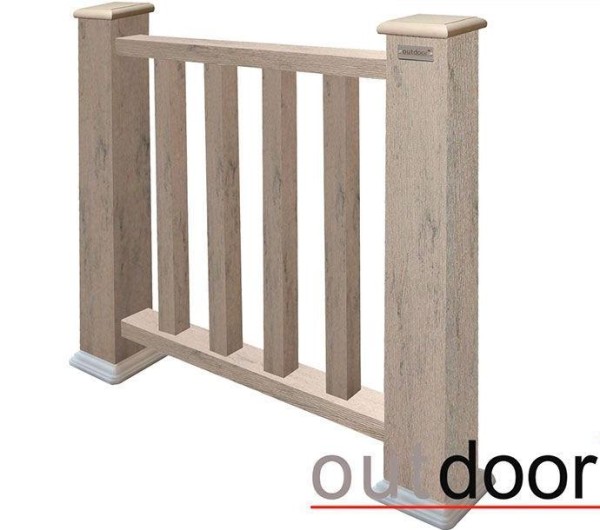 Ограждение из ДПК Outdoor Классик 3D STORM серый микс купить в Салавате