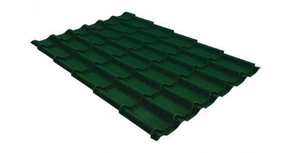 Металлочерепица классик 0,5 Satin RAL 6005 зеленый мох купить в Салавате