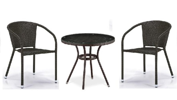 Комплект плетеной мебели AFINA из иск. ротанга Асоль-7 T282ANT/Y137C-W53 Brown 2Pcs купить в Салавате