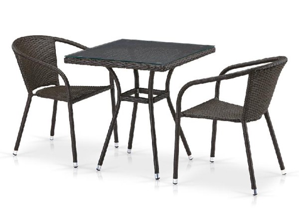 Комплект плетеной мебели AFINA из иск. ротанга T282BNT/Y137C-W53 Brown 2Pcs купить в Салавате