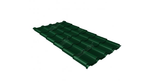 Металлочерепица камея 0,5 Satin RAL 6005 зеленый мох купить в Салавате