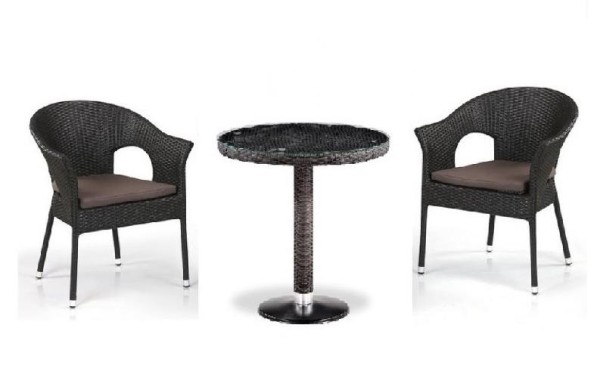 Комплект плетеной мебели AFINA из иск. ротанга T601/Y79A-W53 Brown 2Pcs купить в Салавате