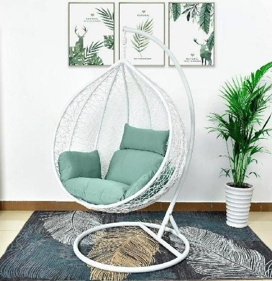Кресло Подвесное из искусственного ротанга AFM-168A-XL White/Green купить в Салавате