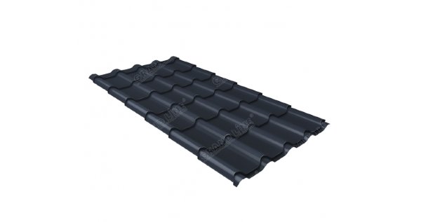 Металлочерепица камея 0,5 Satin RAL 7024 мокрый асфальт купить в Салавате