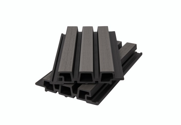 Фасадная панель брусковая двухцветная co-extrusion, grey dark купить в Салавате