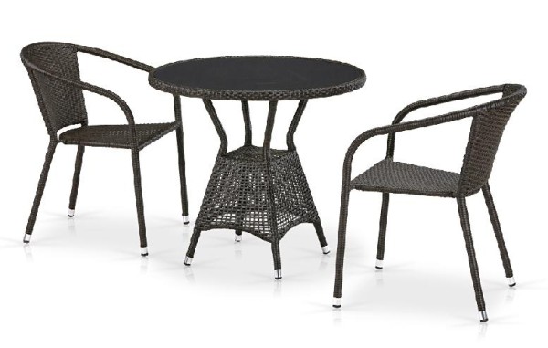 Комплект плетеной мебели AFINA из иск. ротанга T707ANS/Y137C-W53 Brown 2Pcs купить в Салавате