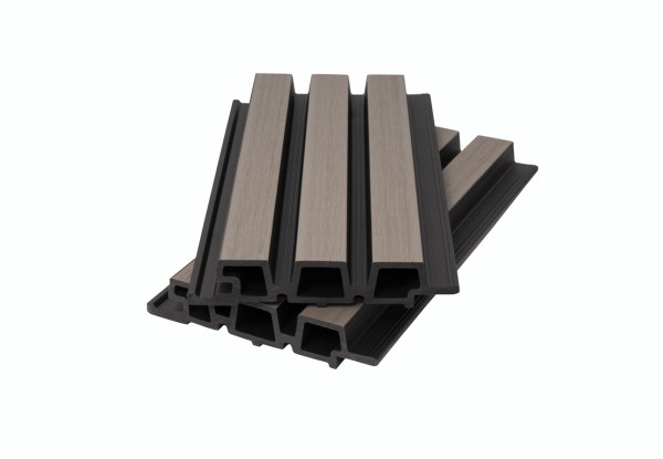 Фасадная панель брусковая двухцветная co-extrusion, snow mix купить в Салавате