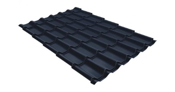 Металлочерепица классик 0,5 Satin RAL 7024 мокрый асфальт купить в Салавате