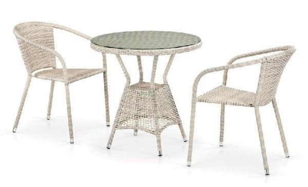 Комплект плетеной мебели AFINA из иск. ротанга T705ANT/Y137C-W85 Latte 2Pcs купить в Салавате